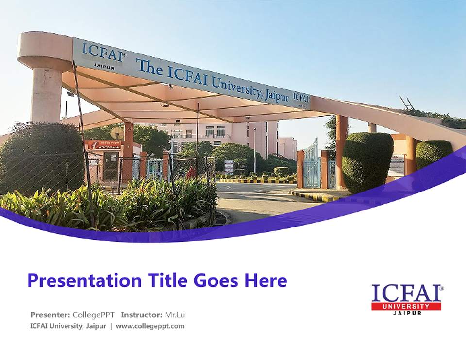 ICFAI University, Jaipur Course/Courseware Creation PPT Template4:3 ratio PPT effect preview image5