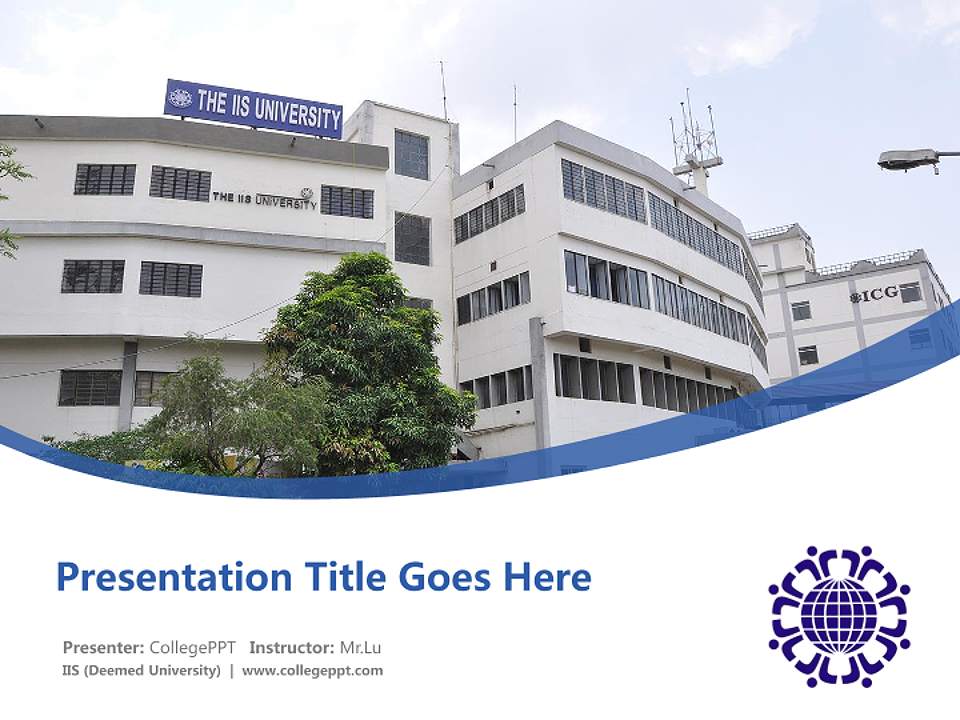 IIS (Deemed University) Course/Courseware Creation PPT Template4:3 ratio PPT effect preview image5