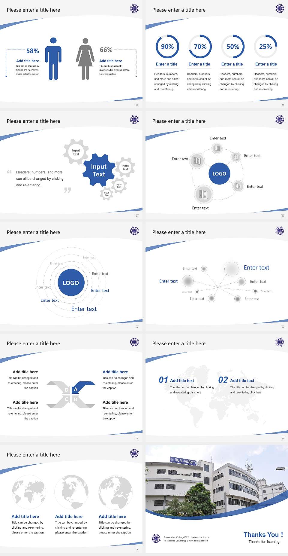 IIS (Deemed University) Course/Courseware Creation PPT Template4:3 ratio PPT effect preview image4