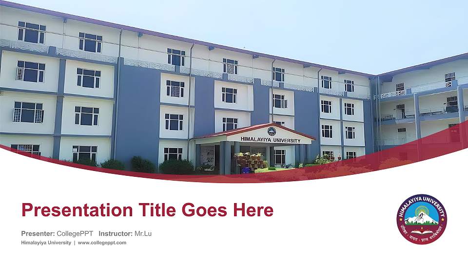 Himalayiya University Course/Courseware Creation PPT Template16:9 ratio PPT effect preview image