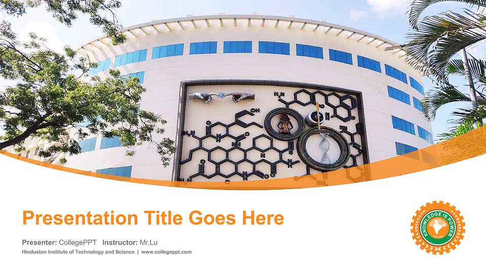 Hindustan Institute of Technology and Science Course/Courseware Creation PPT Template16:9 ratio PPT effect preview image