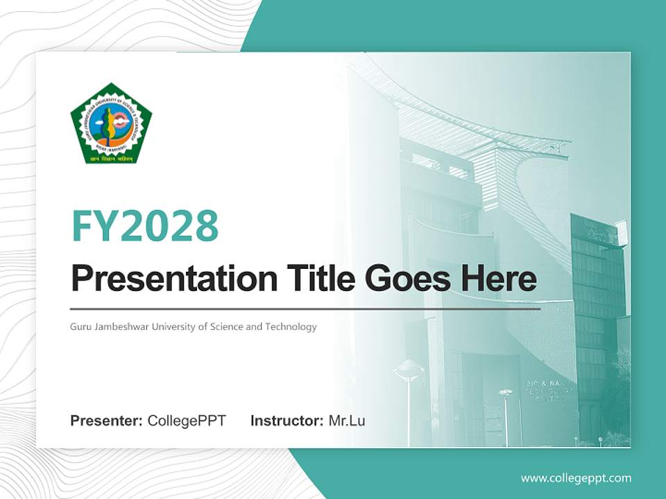 Guru Jambeshwar University of Science and Technology Academic Presentation/Research Findings Report PPT Template4:3 ratio PPT effect preview image5