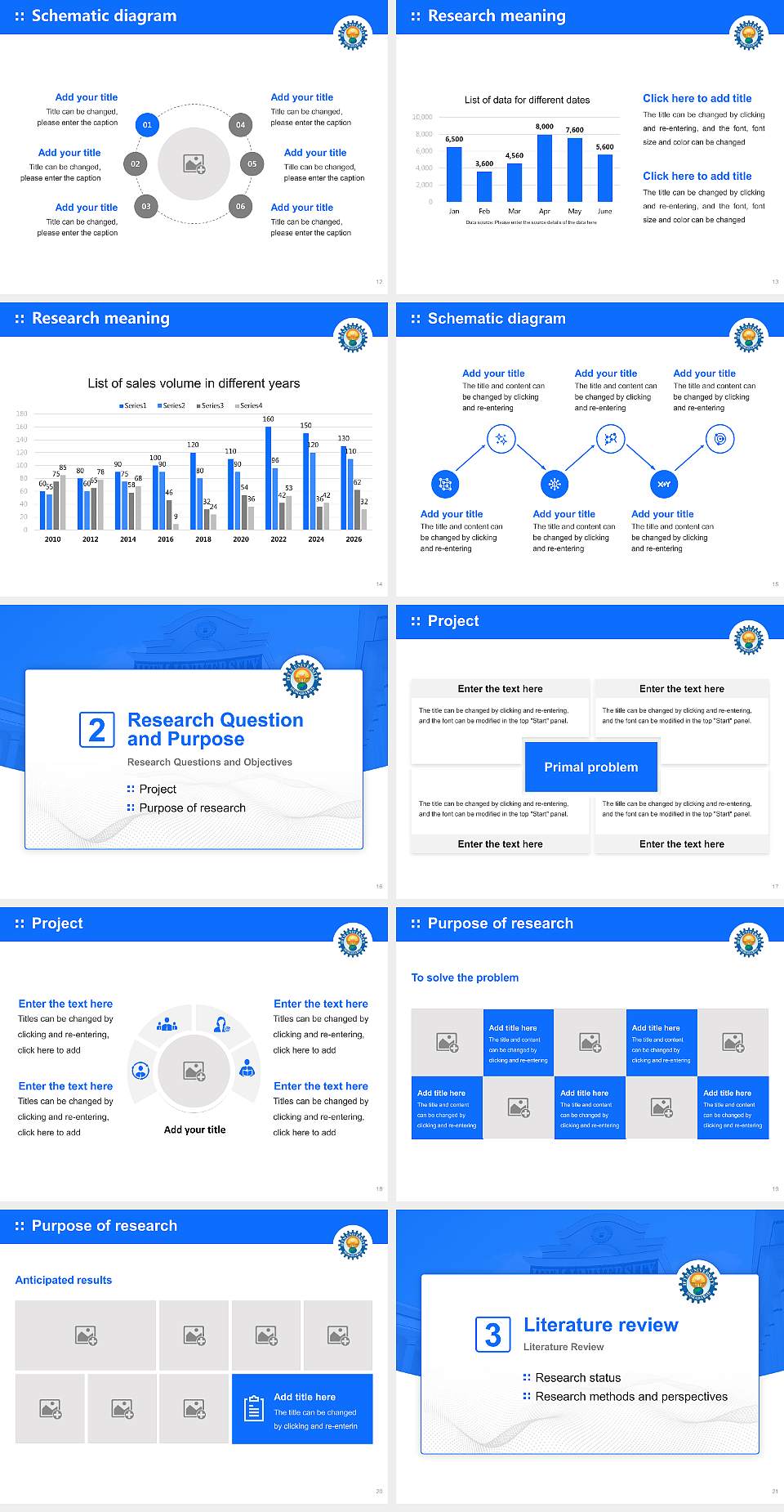 IFTM University Graduation Thesis Defense PPT Template4:3 ratio PPT effect preview image3