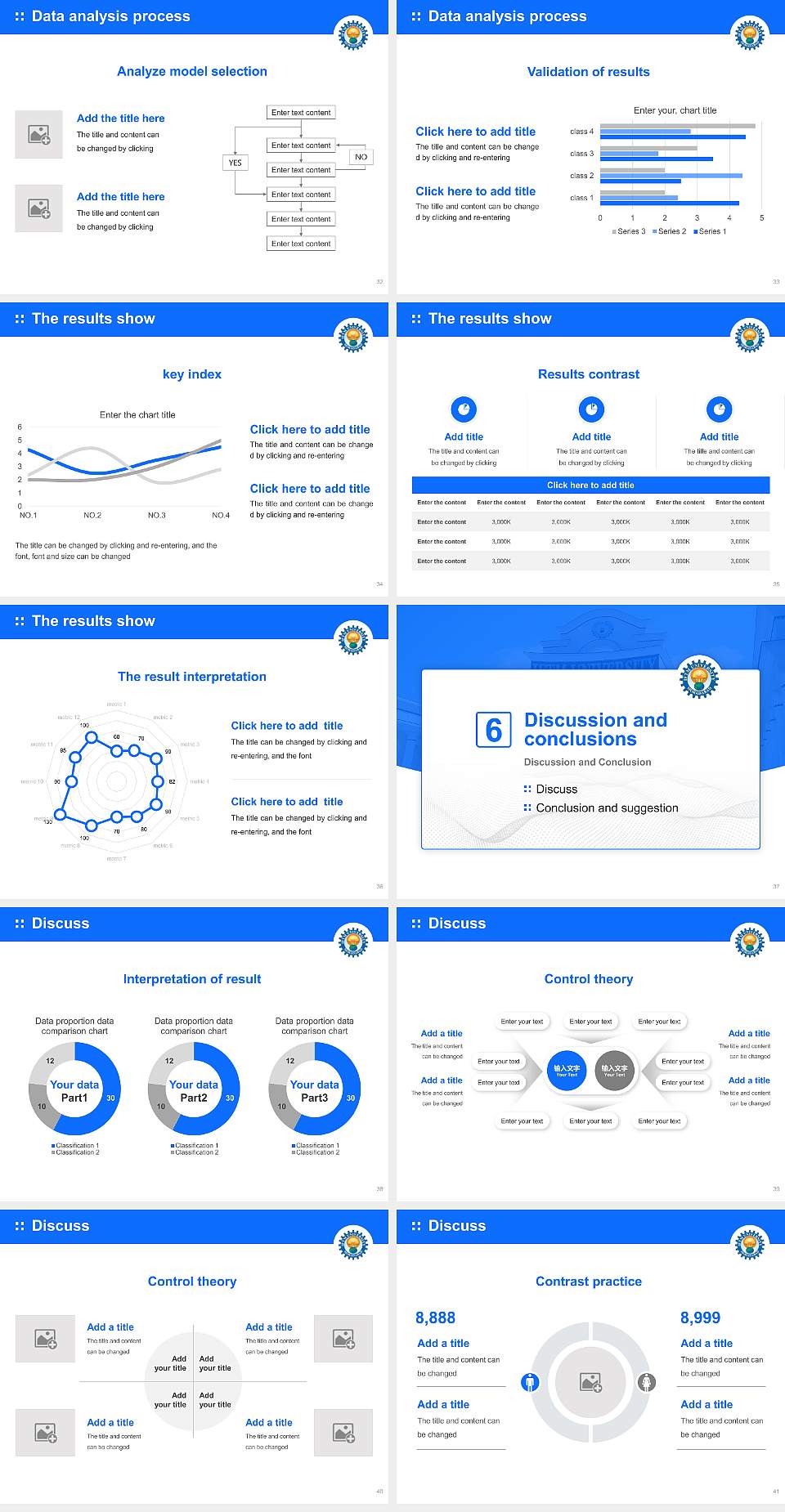 IFTM University Graduation Thesis Defense PPT Template4:3 ratio PPT effect preview image5