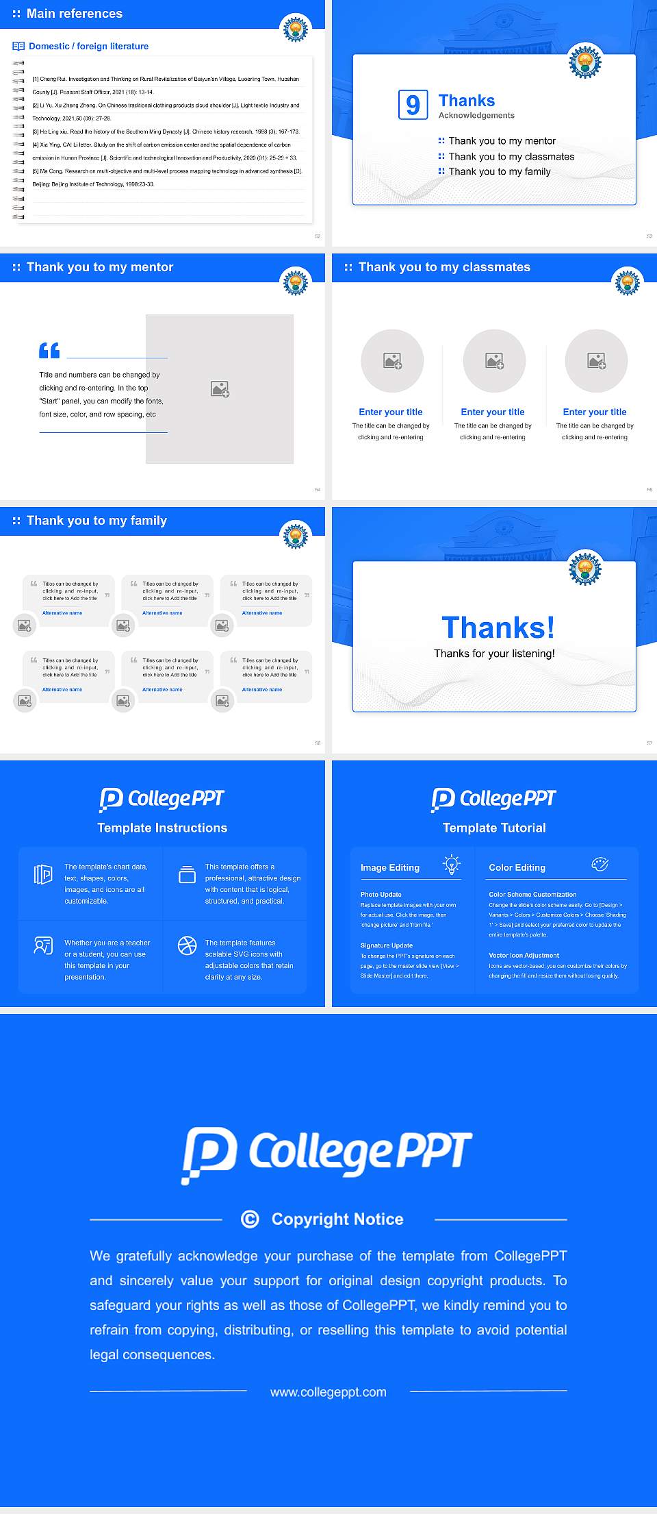 IFTM University Graduation Thesis Defense PPT Template4:3 ratio PPT effect preview image7