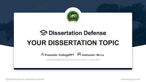 Indira Gandhi Delhi Technical University for Women Graduation Thesis Defense PPT Template