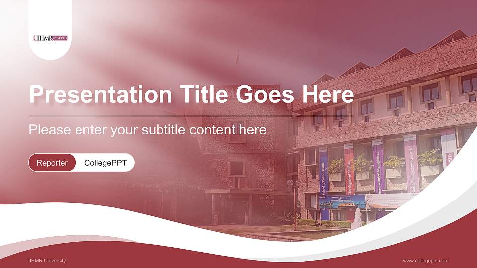 IIHMR University Lecture Sharing and Networking Event PPT Template16:9 ratio PPT effect preview image