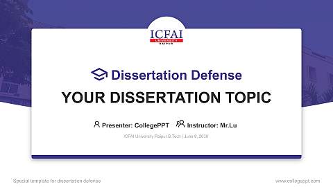 ICFAI University Raipur B.Tech Graduation Thesis Defense PPT Template