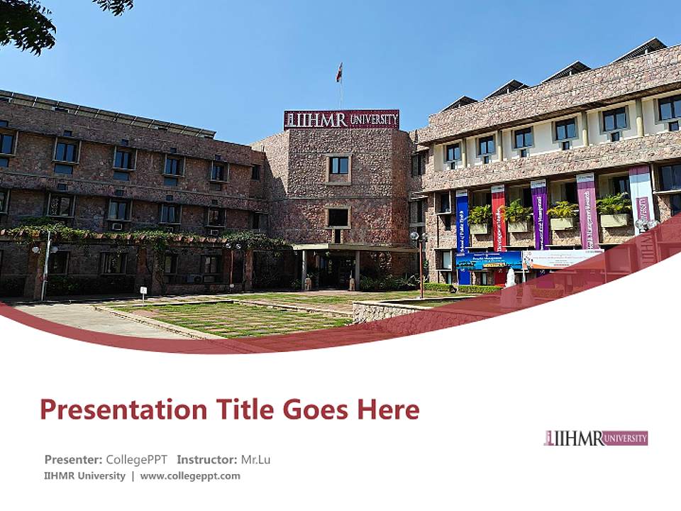 IIHMR University Course/Courseware Creation PPT Template4:3 ratio PPT effect preview image5