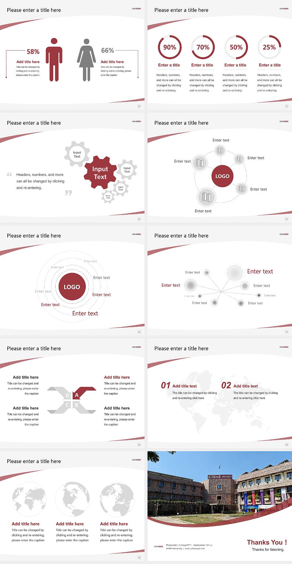 IIHMR University Course/Courseware Creation PPT Template4:3 ratio PPT effect preview image4