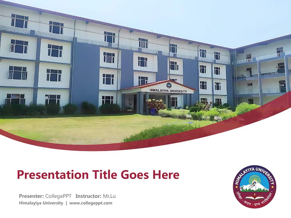 Himalayiya University Course/Courseware Creation PPT Template4:3 ratio PPT effect preview image5