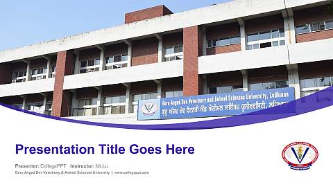 Guru Angad Dev Veterinary & Animal Sciences University Course/Courseware Creation PPT Template