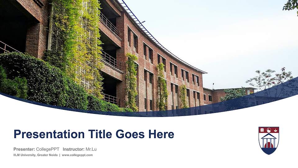 IILM University, Greater Noida Course/Courseware Creation PPT Template16:9 ratio PPT effect preview image