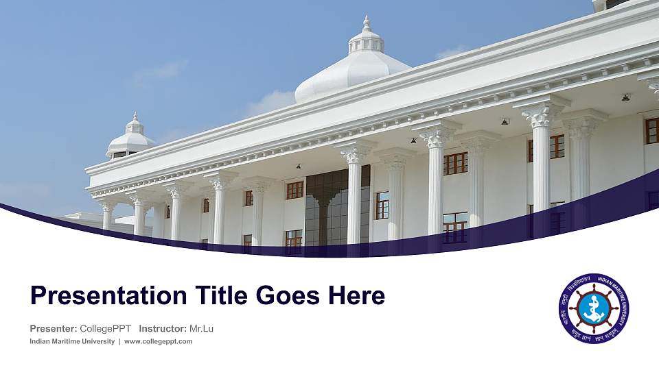 Indian Maritime University Course/Courseware Creation PPT Template16:9 ratio PPT effect preview image