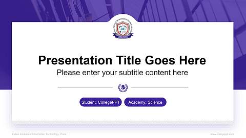 Indian Institute of Information Technology, Pune National Scholarship Defense PPT Template