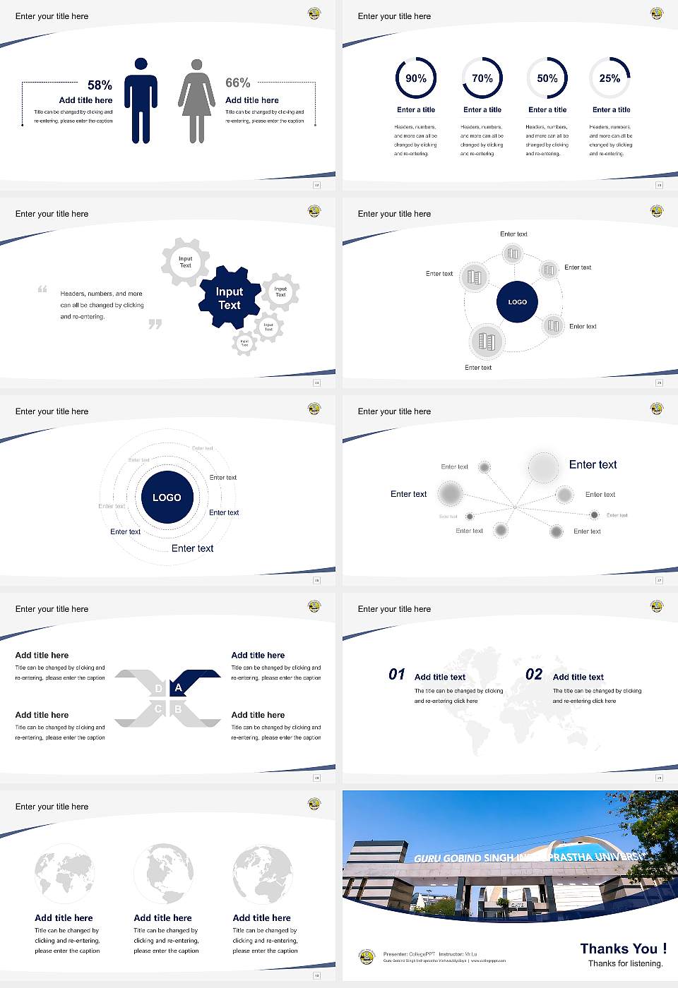 Guru Gobind Singh Indraprastha Vishwavidyalaya Course/Courseware Creation PPT Template16:9 ratio PPT effect preview image4