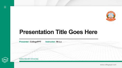 Indira Gandhi University Thesis Proposal/Graduation Defense PPT Template