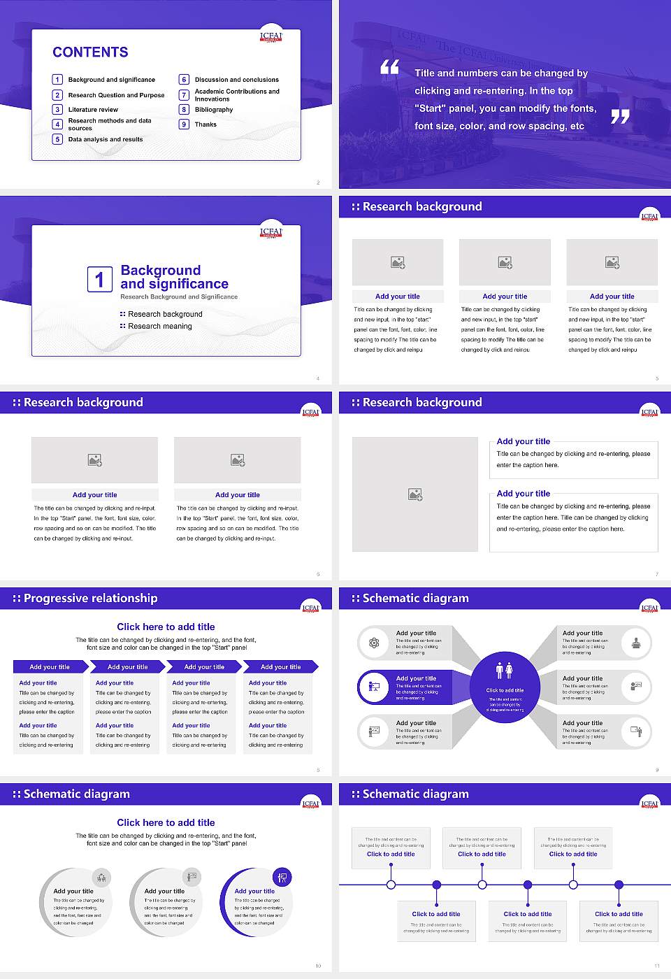 ICFAI University, Jaipur Graduation Thesis Defense PPT Template16:9 ratio PPT effect preview image2