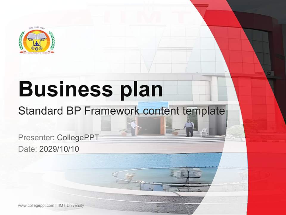 IIMT University Competition/Entrepreneurship Contest PPT Template4:3 ratio PPT effect preview image9