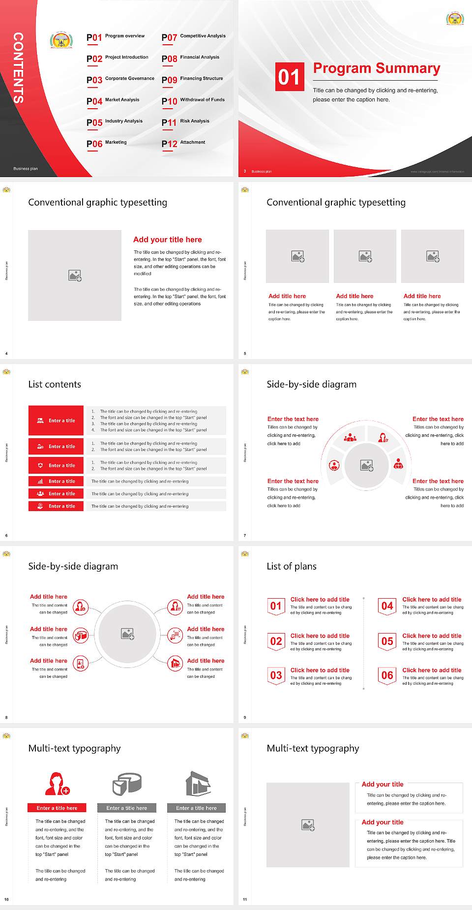 IIMT University Competition/Entrepreneurship Contest PPT Template4:3 ratio PPT effect preview image2