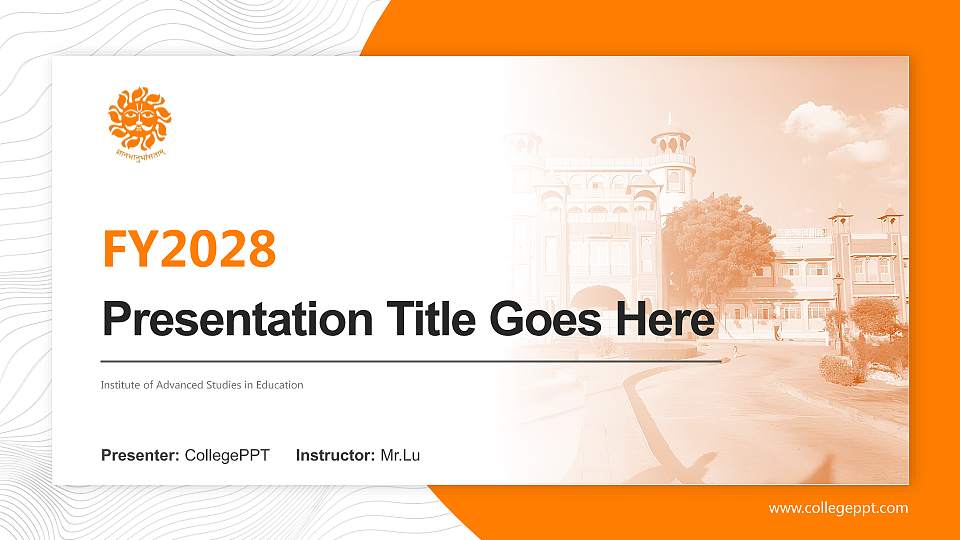 Institute of Advanced Studies in Education Academic Presentation/Research Findings Report PPT Template16:9 ratio PPT effect preview image