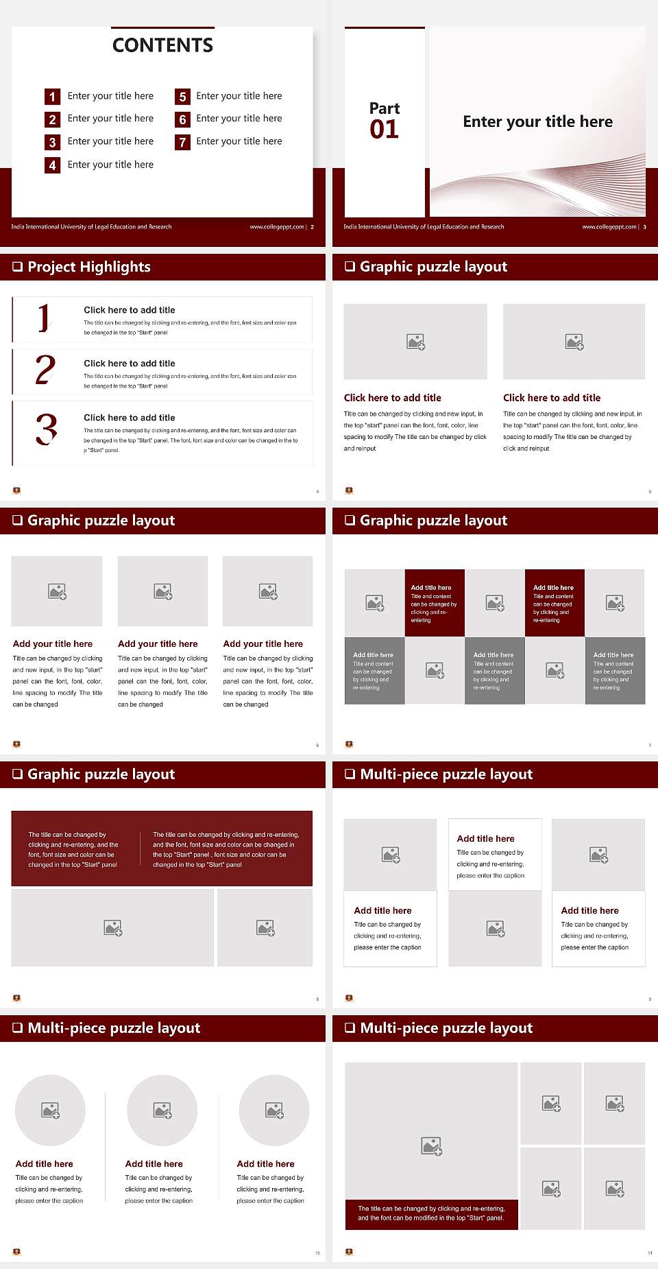 India International University of Legal Education and Research General Purpose PPT Template4:3 ratio PPT effect preview image2