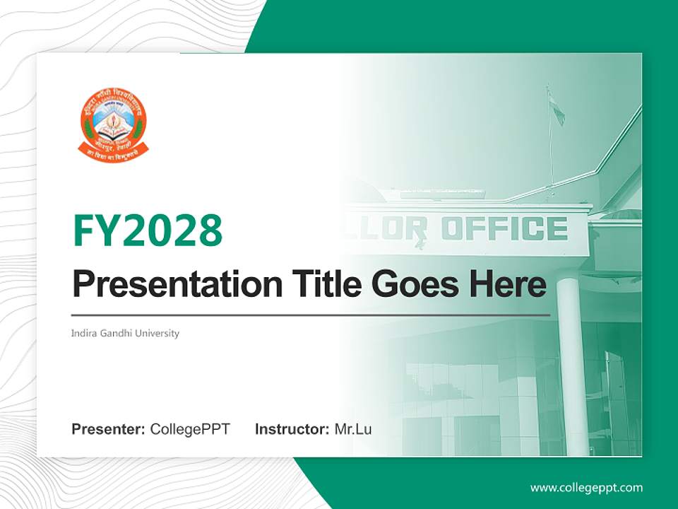 Indira Gandhi University Academic Presentation/Research Findings Report PPT Template4:3 ratio PPT effect preview image5