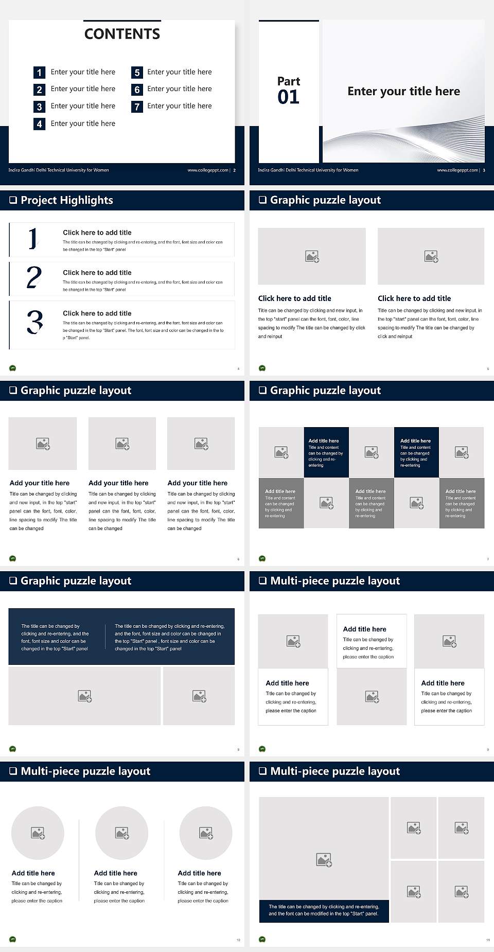 Indira Gandhi Delhi Technical University for Women General Purpose PPT Template4:3 ratio PPT effect preview image2