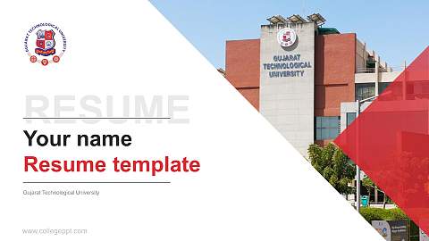 Gujarat Technological University Resume PPT Template