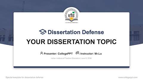 Indian Institute of Teacher Education Graduation Thesis Defense PPT Template