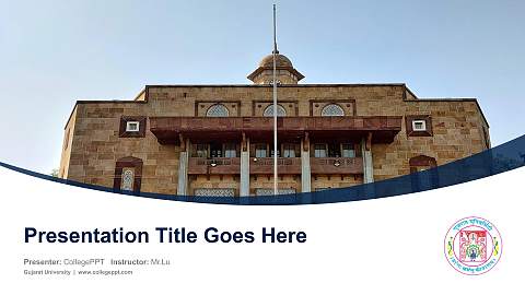 Gujarat University Course/Courseware Creation PPT Template