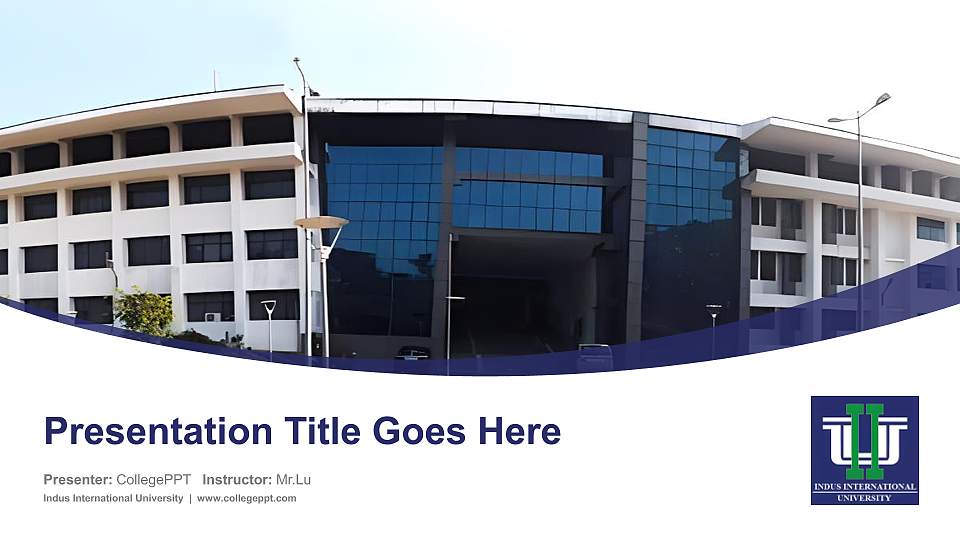 Indus International University Course/Courseware Creation PPT Template16:9 ratio PPT effect preview image