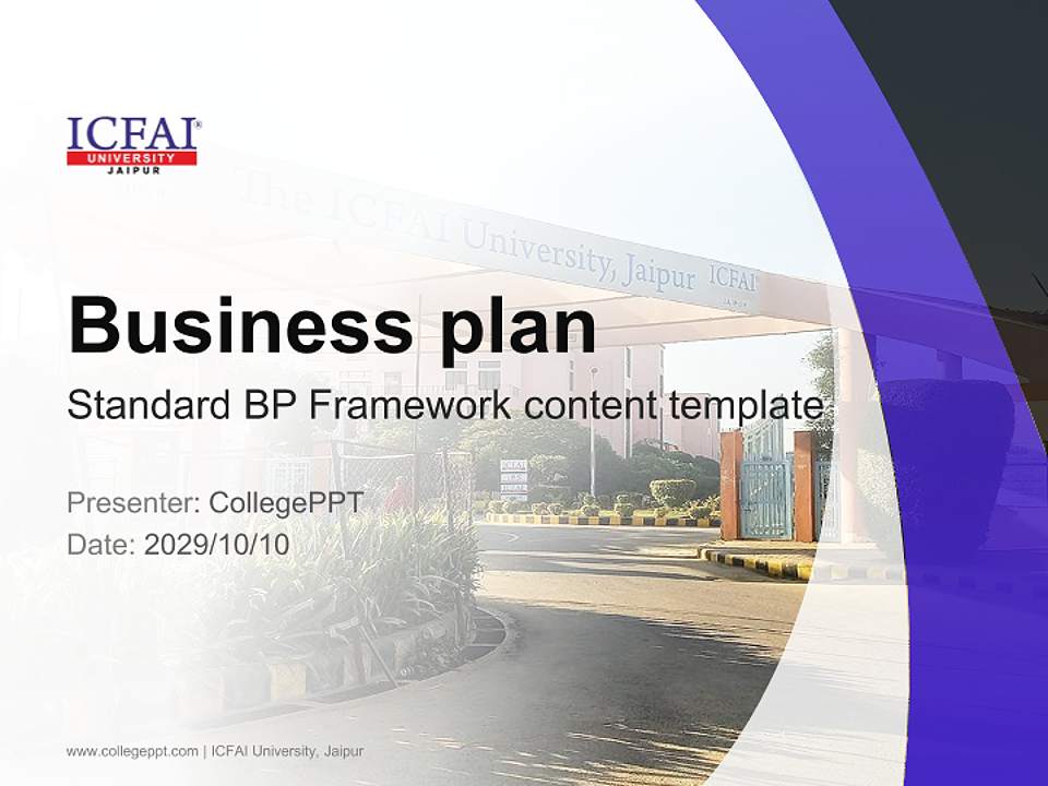 ICFAI University, Jaipur Competition/Entrepreneurship Contest PPT Template4:3 ratio PPT effect preview image9