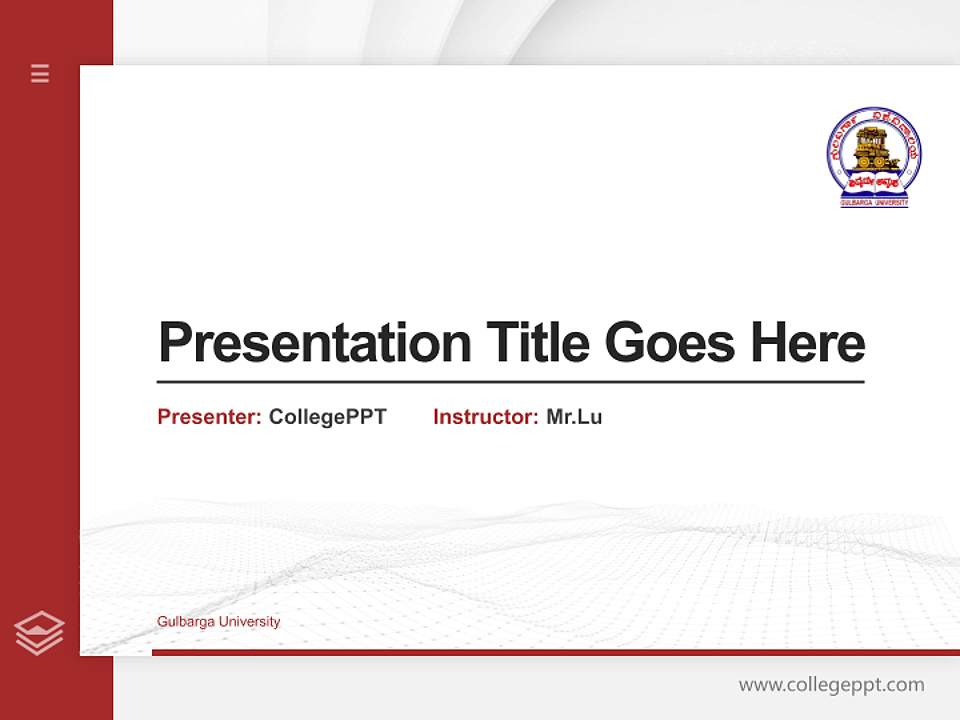 Gulbarga University Thesis Proposal/Graduation Defense PPT Template4:3 ratio PPT effect preview image5