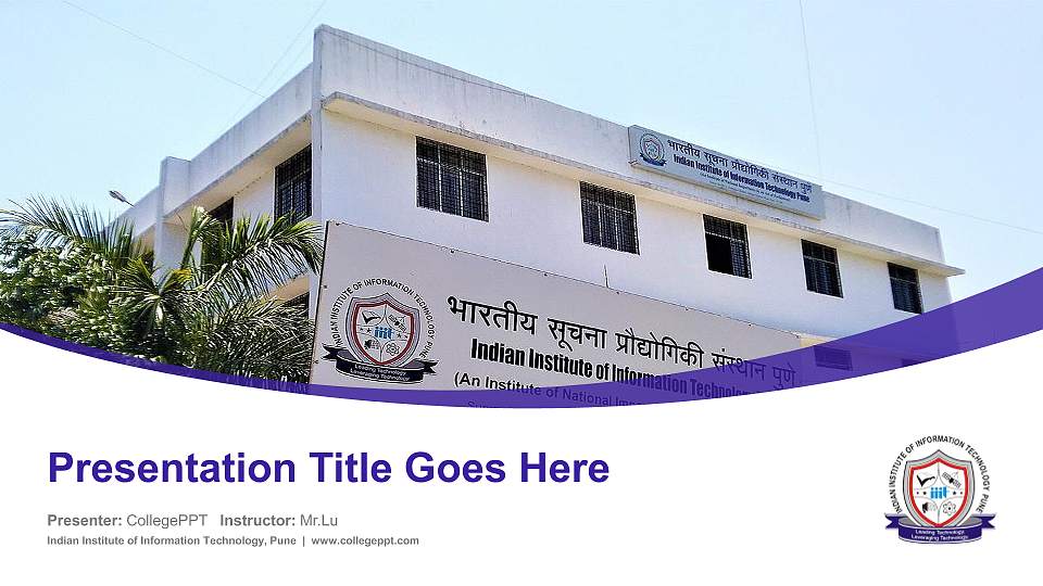 Indian Institute of Information Technology, Pune Course/Courseware Creation PPT Template16:9 ratio PPT effect preview image