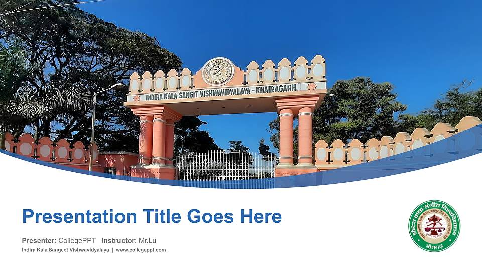 Indira Kala Sangeet Vishwavidyalaya Course/Courseware Creation PPT Template16:9 ratio PPT effect preview image