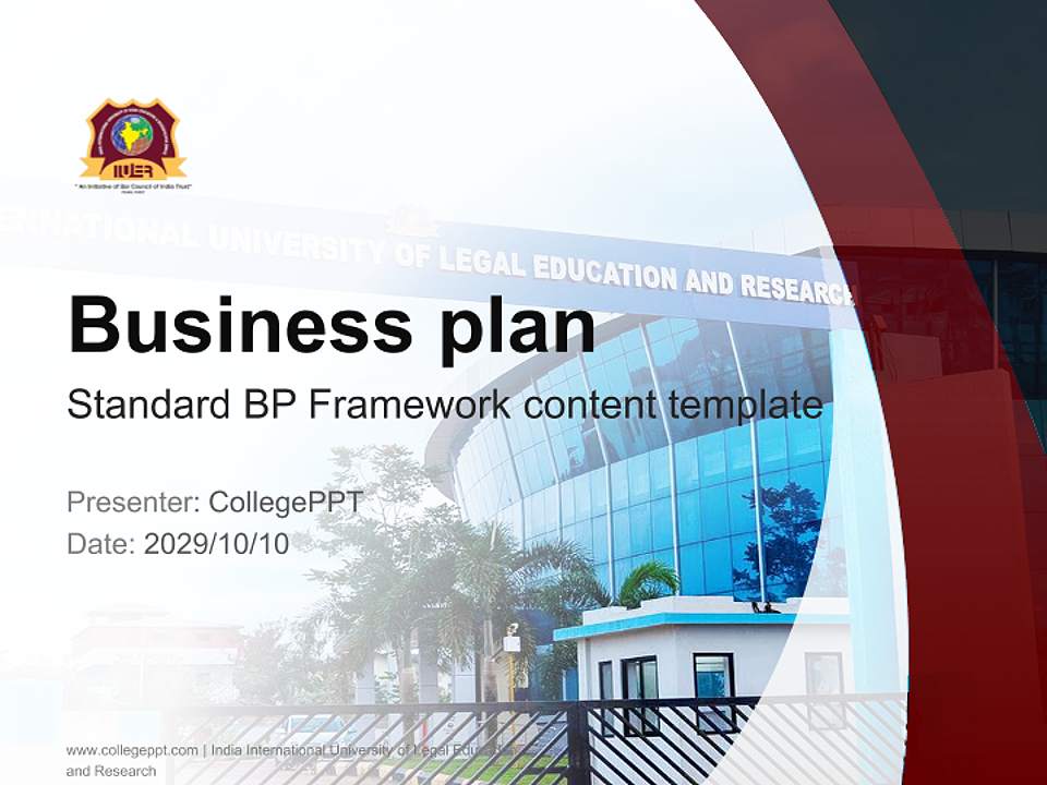 India International University of Legal Education and Research Competition/Entrepreneurship Contest PPT Template4:3 ratio PPT effect preview image9