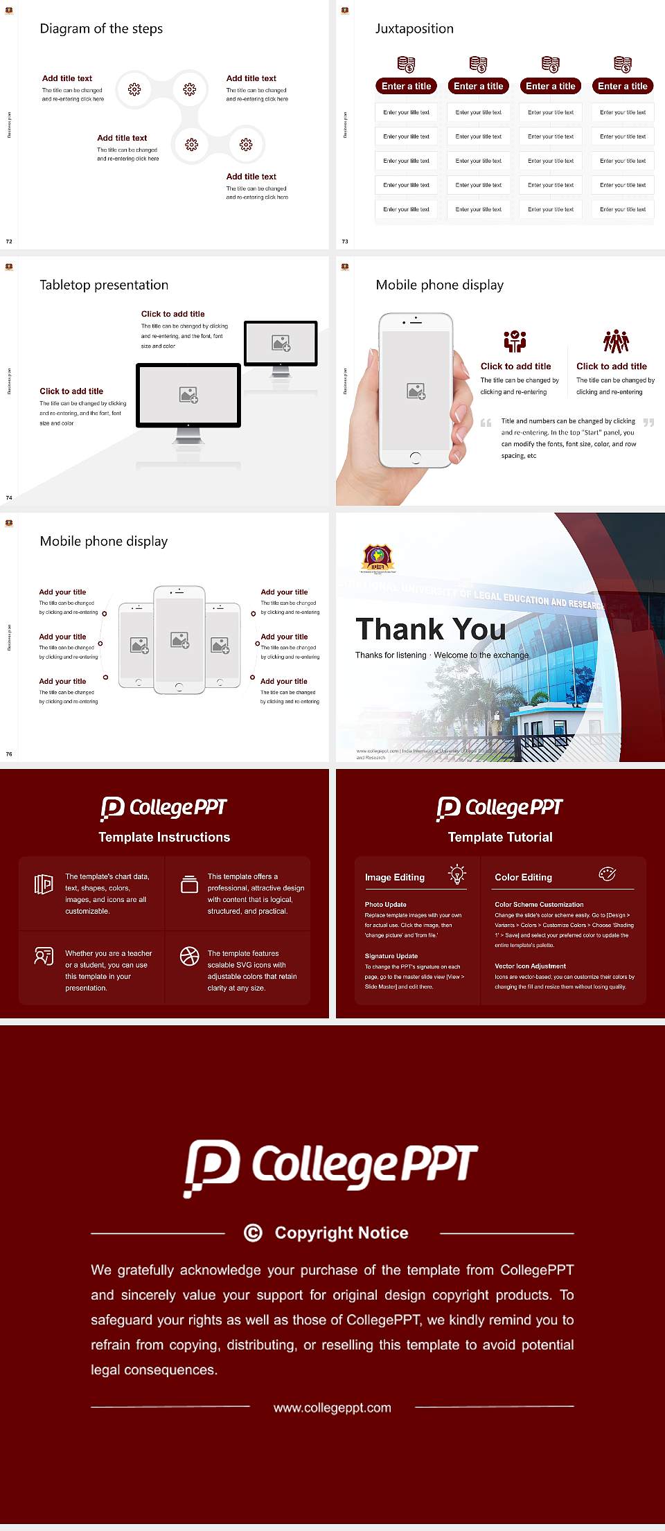 India International University of Legal Education and Research Competition/Entrepreneurship Contest PPT Template4:3 ratio PPT effect preview image9