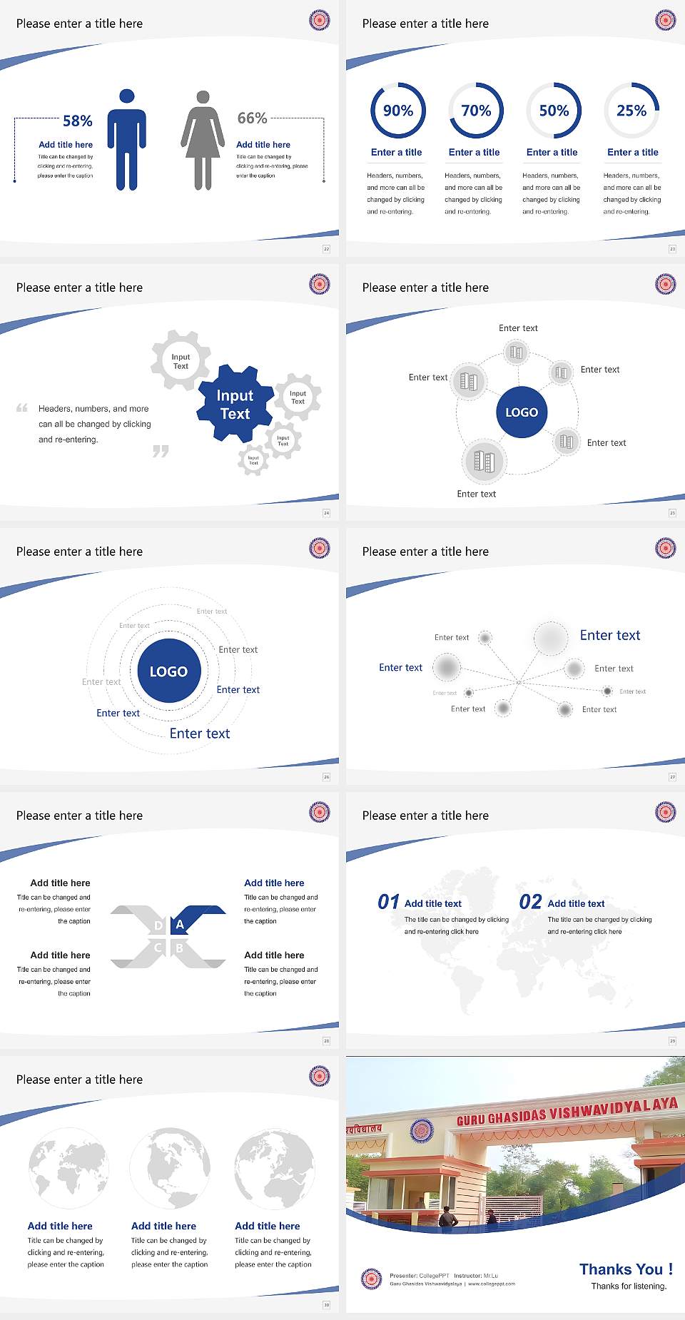 Guru Ghasidas Vishwavidyalaya Course/Courseware Creation PPT Template4:3 ratio PPT effect preview image4