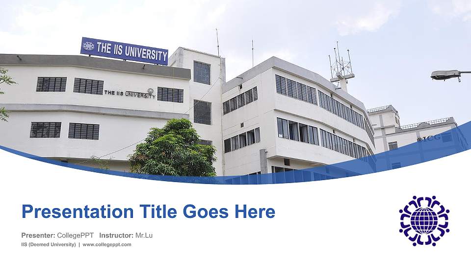 IIS (Deemed University) Course/Courseware Creation PPT Template16:9 ratio PPT effect preview image