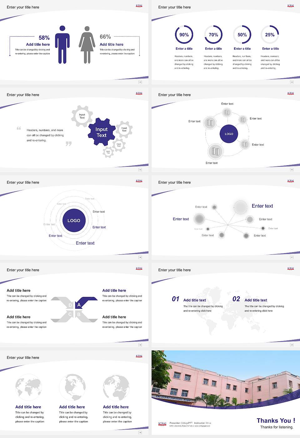 ICFAI University Raipur B.Tech Course/Courseware Creation PPT Template16:9 ratio PPT effect preview image4