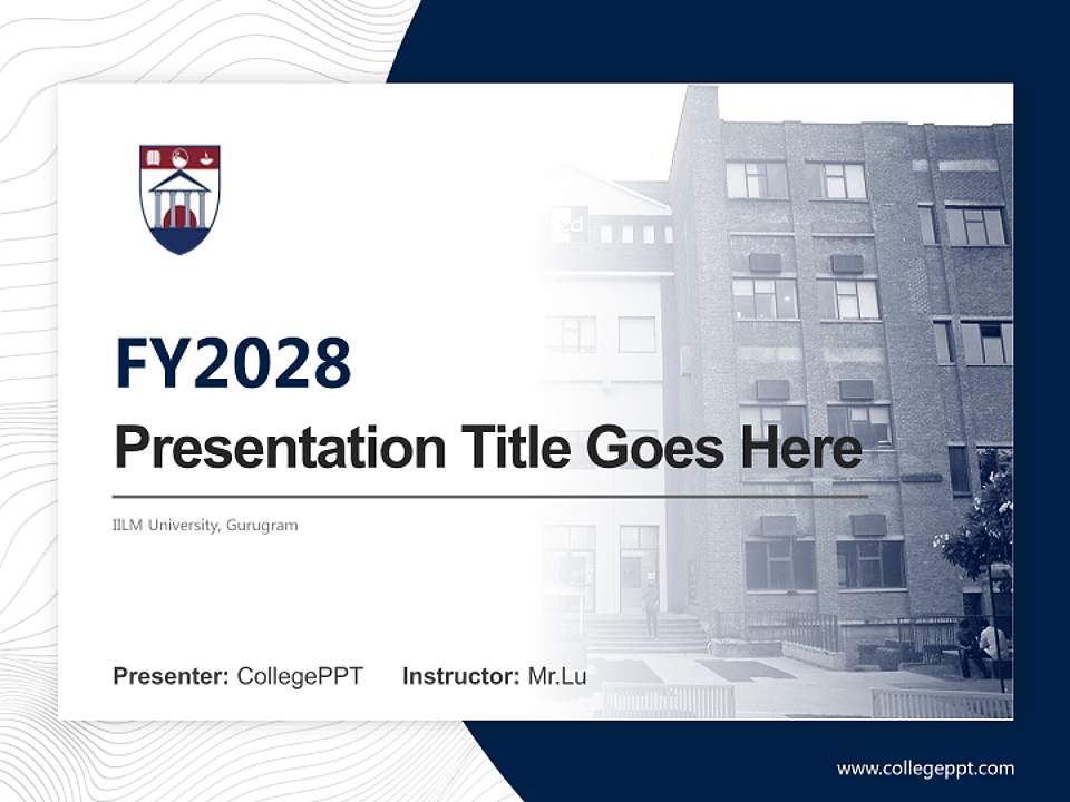 IILM University, Gurugram Academic Presentation/Research Findings Report PPT Template4:3 ratio PPT effect preview image5