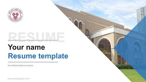 Homi Bhabha National Institute Resume PPT Template