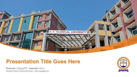 Himachal Pradesh Technical University Course/Courseware Creation PPT Template