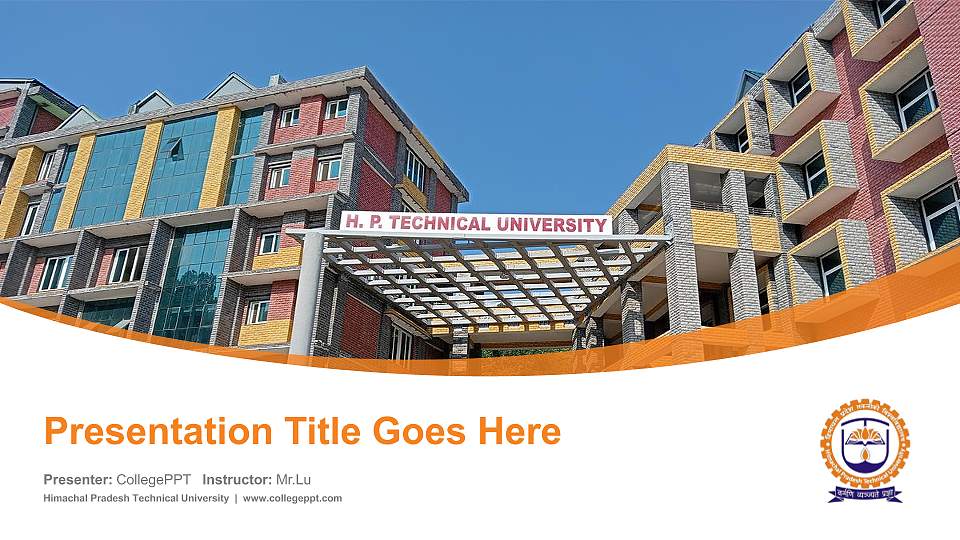 Himachal Pradesh Technical University Course/Courseware Creation PPT Template16:9 ratio PPT effect preview image