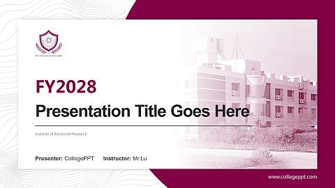 Institute of Advanced Research Academic Presentation/Research Findings Report PPT Template
