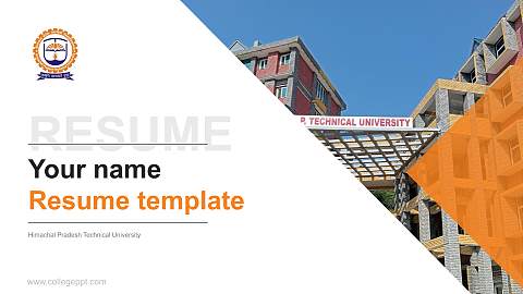 Himachal Pradesh Technical University Resume PPT Template