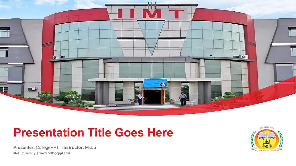 IIMT University Course/Courseware Creation PPT Template16:9 ratio PPT effect preview image