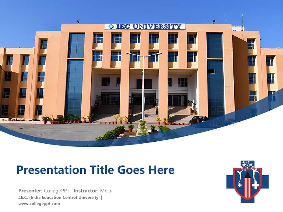 I.E.C. (India Education Centre) University Course/Courseware Creation PPT Template4:3 ratio PPT effect preview image5