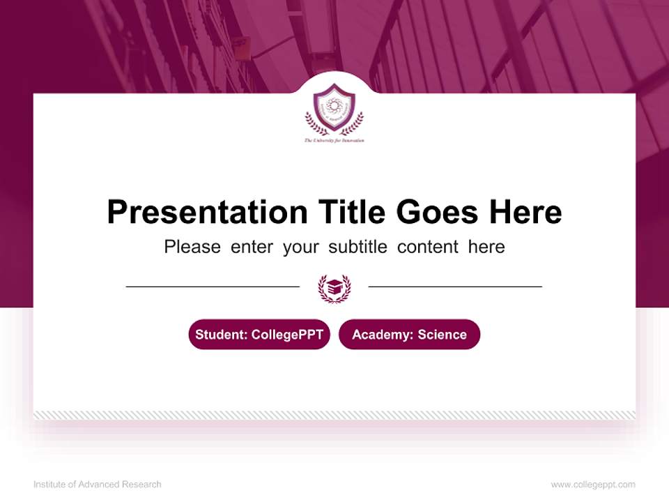 Institute of Advanced Research National Scholarship Defense PPT Template4:3 ratio PPT effect preview image4